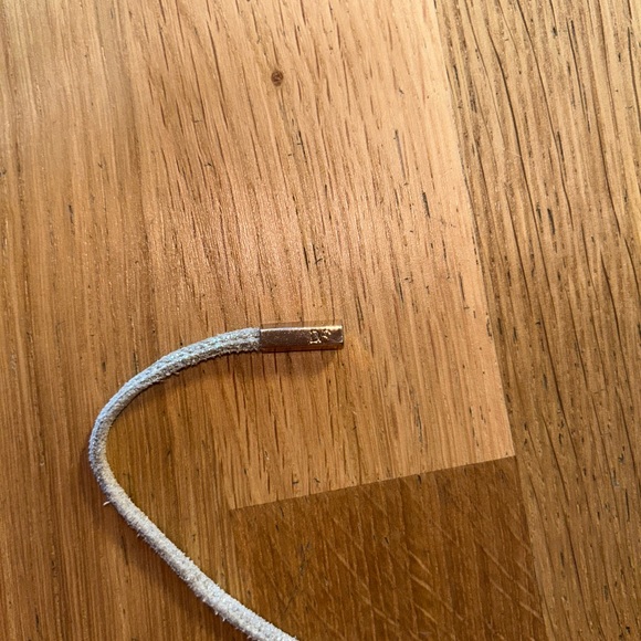 DVF Diane Von Furstenberg Gold Ballet Flats with Ankle Tie Up Size 6.5 - Picture 5 of 6